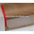 Long lasting PTFE coated glass open mesh belts used in screen printing to transport imprinted materials